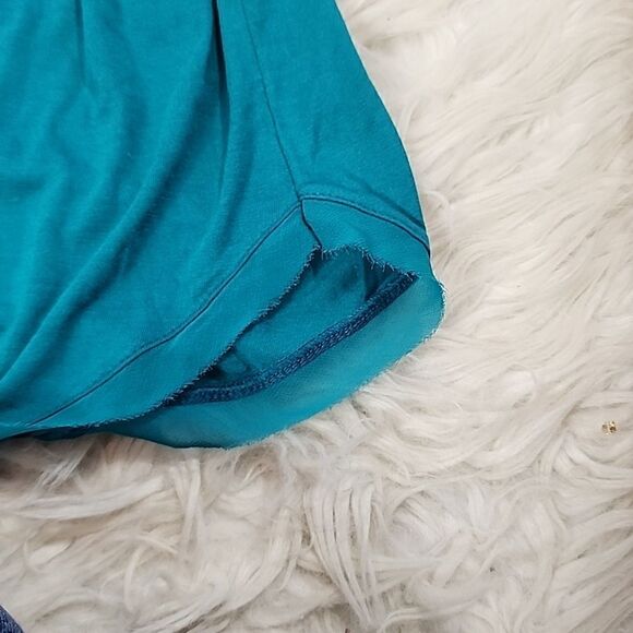 🔥Sundance Size S Braided Strap Smocked Waist Teal  Dress - Picture 10 of 12